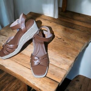 Time and Tru Brown Wedge Sandals